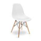CADEIRA C/BASE DE MADEIRA EIFFEL BRANCA REF-DL1085
