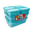 KIT COM 7 POTES RETANGULARES COLORIDO REF-8005