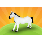 CAVALO BRANCO DE VINIL REF-VB166