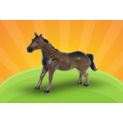 CAVALO MARROM DE VINIL REF-VB233