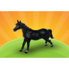 CAVALO PRETO DE VINIL REF-VB167