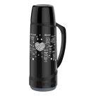 GARRAFA TERMICA 1L PRETA DECORADA REF-09003.0162.03