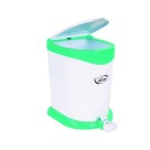 LIXEIRA DE PEDAL PRETA C/PRATA  13 LTRS REF-5000