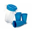 JARRA C/TAMPA 2750ML E 4 COPOS 400ML COL REF-1046
