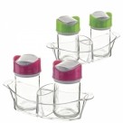 CNJT DE SALEIRO /PIMENTA DE VIDRO C/ SUPORTE ACRILICO 105ML REF-CK1009