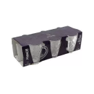 JG COM 3PCS XICARA PARA CHA VIDRO DIAMOND TRANSPARENTE 230ML REF-24304