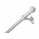 KIT VARAO CORTINA ACO 3M BRANCO 19MM REF-252