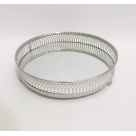 BANDEJA METAL COM ESPELHO PRATA 19,5X19,5CM REF-69487001