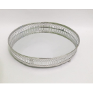 BANDEJA METAL COM ESPELHO PRATA 24,5X24,5CM REF-69490001