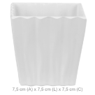 VASO PLT.QUADRADO BRANCO 7,5CM REF-34268001