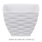 VASO PLT.QUADRADO BANCO 9,5CM REF-34269001