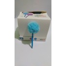 material escolar : CANETA CORPO METAL POMPOM REF-10153