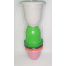 KIT 5 PECAS VASOS 2,5L (2PRETO,3 COLOR) REF-000024