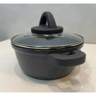 Panela Caçarola De Aluminio E Rev. Cerâmico 1,1 Litros 16cm