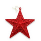ENFEITE NATAL ESTRELA PENDURAR C/ GLITTER REF-72492004