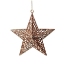 ENFEITE NATAL ESTRELA PENDURAR C/ GLITTER REF-72492001