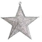 ENFEITE NATAL ESTRELA PENDURAR C/ GLITTER REF-72492002