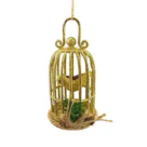 ENFEITE NATAL GAIOLA PENDURAR C/ GLITTER COBRE REF-72483005