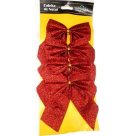 ENFEITE NATAL LACO C/4 UND VERMELHO 12X10CM REF-63136002