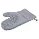 LUVA DE SILICONE COM TECIDO CINZA REF-SIL3031CZ