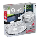 CJ. DE PRATOS DE VIDRO 7 LINHA BUBBLE REF-VDR7528