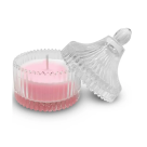 VELA AROMATICA PARAFINA C/ SUPORTE VIDRO 6X6CM COD 15966 REF-DAM079