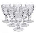 JOGO TACA ABACAXI CRISTAL 300ML C/ 6PCS REF-TP0470