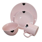 KIT JANTAR CORACAO 4 PCS ROSA REF-DR0038HT1