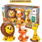 Trio Mordedor Safari - Leãozinho, Girafinha e Tigrinho