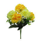 BQ CRISANTEMO X10 COM COMPLEMENTOS (CREME AMARELO) REF-25975-020