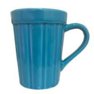 CANECA COPO 220ML CANELADA AZUL REF-51503