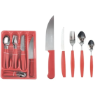 JG TALHERES VERMELHO 26 PCS C/SUPORTE REF-13686