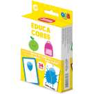 JOGO EDUCA CORES 34 CARTAS GGB BRINQUEDOS MESA IMAGENS REAL NOMES EDUCATIVO COR FAMÍLIA CRIANÇAS