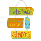 QUADRO DECORATIVO39X28CM (A FELICIDADE ESTA NAS COISAS MAIS SIMPLES) REF-QQPR006