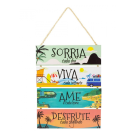 QUADRO DECORATIVOS 39X28CM (VIVA CADA DIA SORRIA CADA INSTANTE AME CADA MINUTO APROVEITE CADA SEGUNDO) REF-QQP005