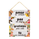 QUADRO DECORATIVO 39X28CM (PARA UM BOM DIA AMOR NO CORACAO PAZ NA ALMA GRATIDAO PELA VIDA FE NA CAMINHADA) REF-QQP001