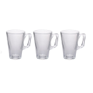 CANECA DE VIDRO C/3 260ML REF-20158