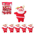 ENFEITE PAPAI NOEL VELUDO 6PCS REF-NTA1465