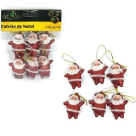 ENFEITE PAPAI NOEL C/ GLITTER 6PCS REF-NTA1467