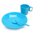 LANCHE FELIZC/ 3PCS PRATO, CANECA E COLHER AZUL REF-02103
