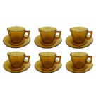 XICARAS E PIRES 12PCS VIDRO AMBER 180ML COD 14672 REF-UCS01A