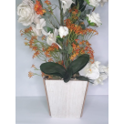VASO FLOR DE MADEIRA PARA DECORACAO REF-0001