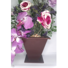 VASO FLOR DE MADEIRA COM FOLHAGEM PRA DECORACAO REF-006