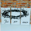 QUADRO TRIPLO GRANDE FOI POR AMOR REF-TG25