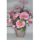VASO FLOR DE MADEIRA PRA DECORACAO 45CM REF-027