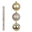 BOLA NATAL EM TUBO MISTA C/12 UND TURQUEZA 6CM REF-67110005