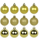 BOLA NATAL EM TUBO MISTA C/12 UND CORES SORTIDAS 5CM REF-67109015
