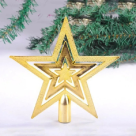 ENFEITE NATAL PONTEIRA ESTRELA METALIZADA DOURADO 18CM REF-66715001