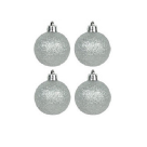 BOLA NATAL C/ GLITTER C/4 UND CORES SORTIDAS 5CM REF-73939007