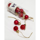 BOLA NATAL EM TUBO MISTA C/12 UND VERMELHO 2CM REF-73975003